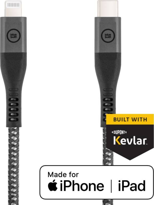 BlueBuilt Usb C naar Lightning Kabel 1 5m Kevlar Zwart