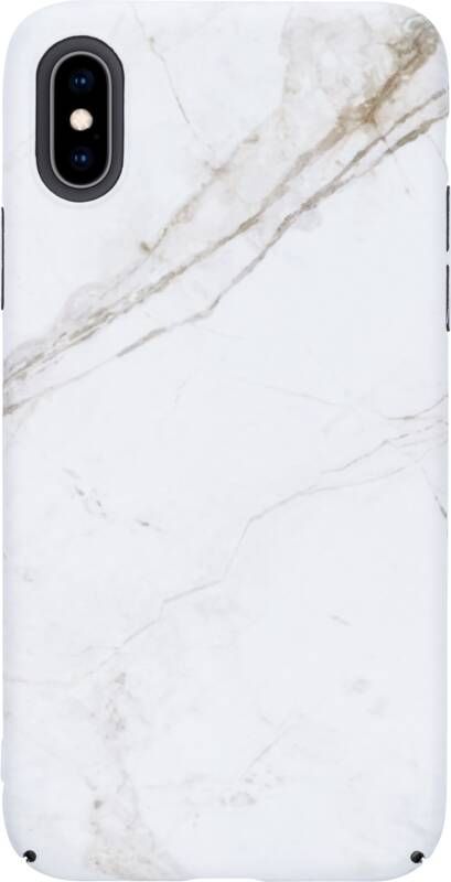BlueBuilt White Marble Hard Case Apple iPhone Xs X Back Cover