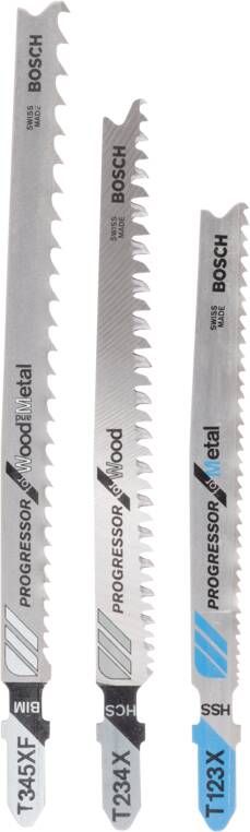 Bosch Professional Bosch decoupeerzaagblad Progressor T123XF T234X T345XF 3 stuks