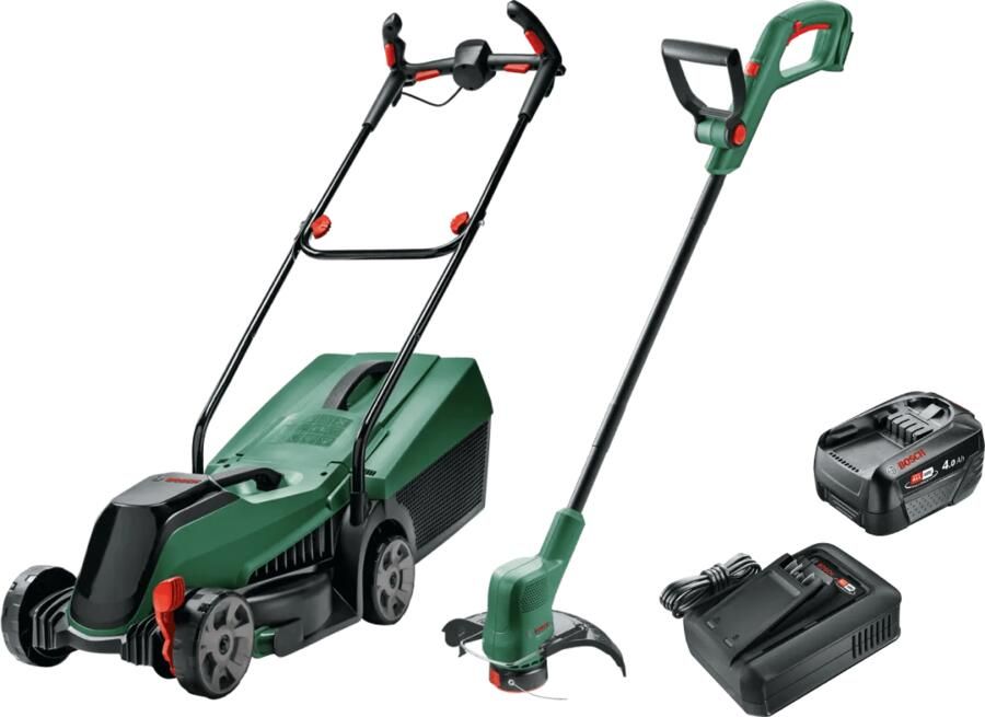 Bosch CityMower 18V-32 + Easygrasscut 18 (zonder accu) + Starterset 18V 4 0 Ah