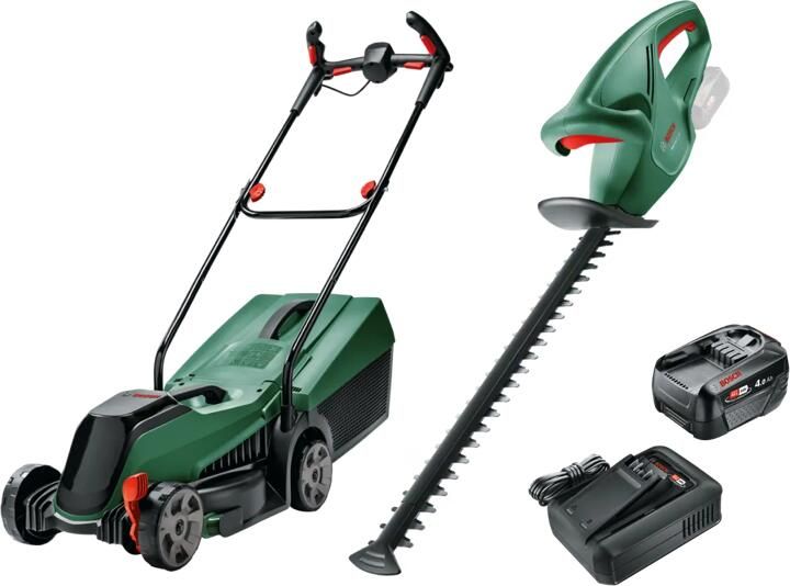Bosch CityMower 18V-32 + EasyHedgeCut 18-45 Li + Starterset 18V 4 0 Ah