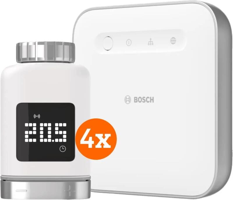 Bosch Slimme Radiatorknop 2 4-Pack + Smart Home Controller 2