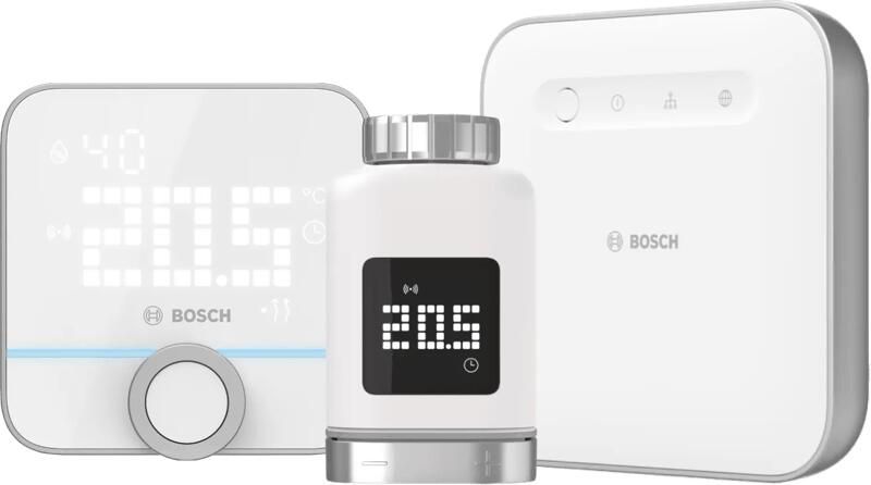 Bosch Slimme Radiatorknop + Slimme Kamerthermostaat 230V + Smart Home Controller