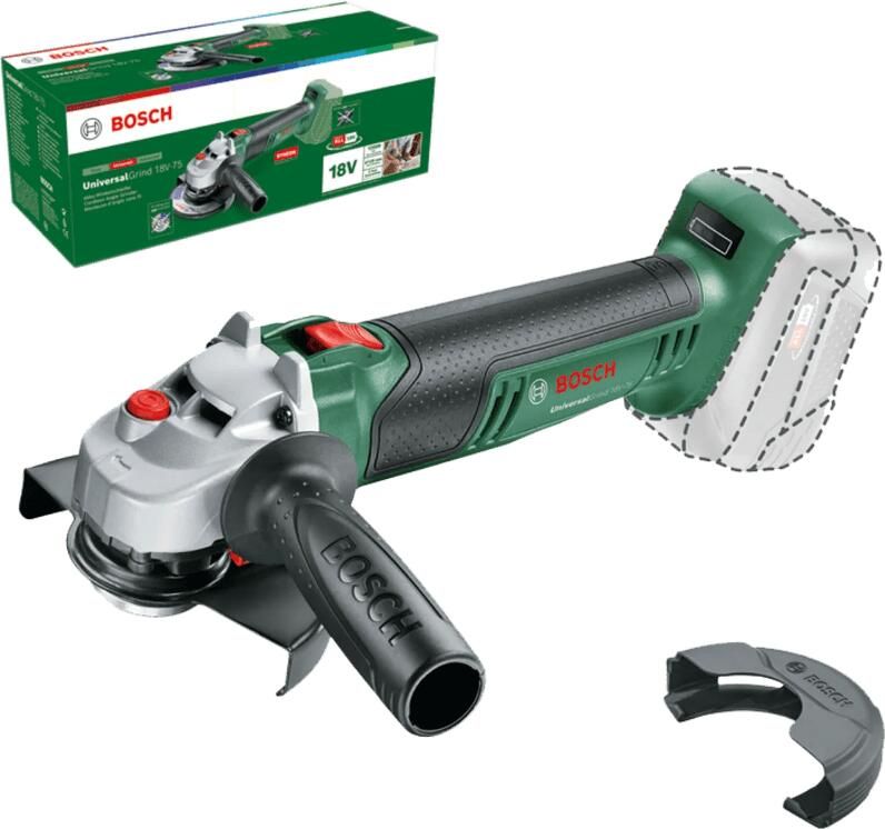 Bosch UniversalGrind 18V-75 Haakse slijper 125 mm Zonder slijpschijf Zonder 18V accu en lader