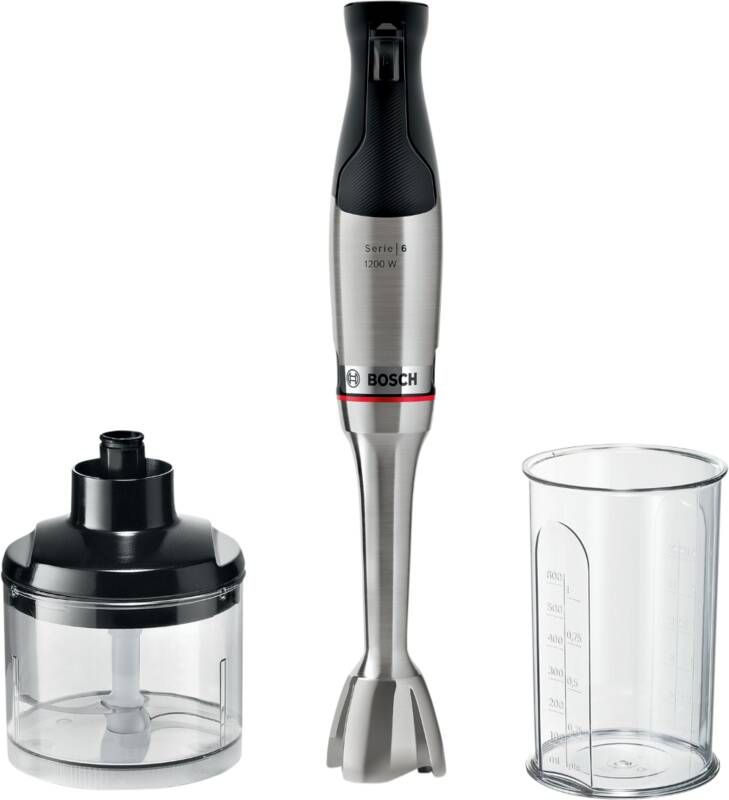 Bosch Serie 6 MSM6M820 blender Staafmixer 1200 W Zwart Roestvrijstaal