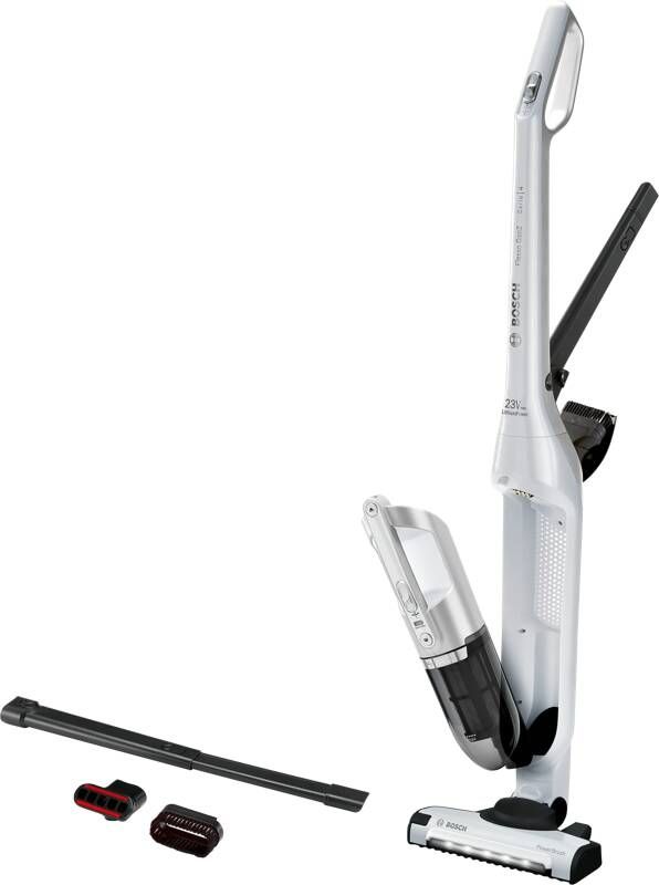 Bosch BBH3ALL28 Draadloze 2in1 en Flexxo multifunctionele stofzuiger 2 snelheden 28 V 55 minuten Metallic wit