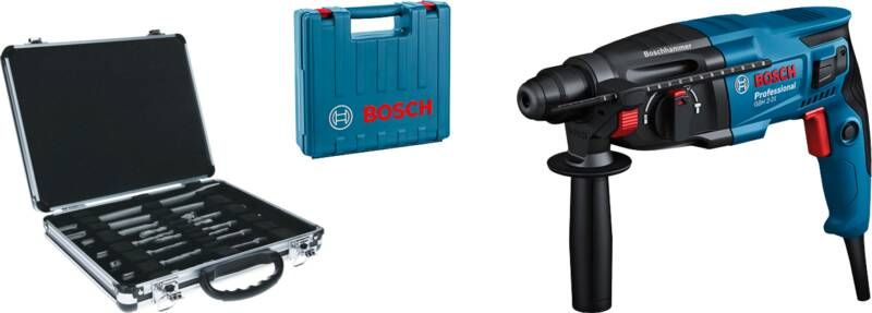 Bosch Professional Bosch GBH 2-21 + 11-delige SDS-plus boren- en beitelset