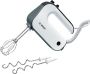 BOSCH Handmixer MFQ49300 5 treden plus turbofunctie spiraalsnoer 2 edelstalen roergardes 2 edelstalen deeghaken wit zilver - Thumbnail 1