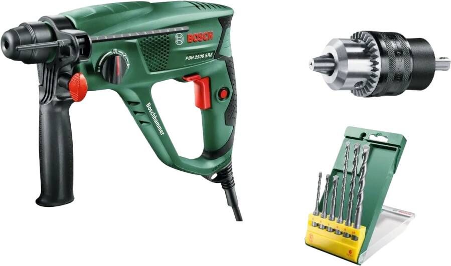 Bosch PBH 2500 SRE + 6-delige SDS-Plus borenset