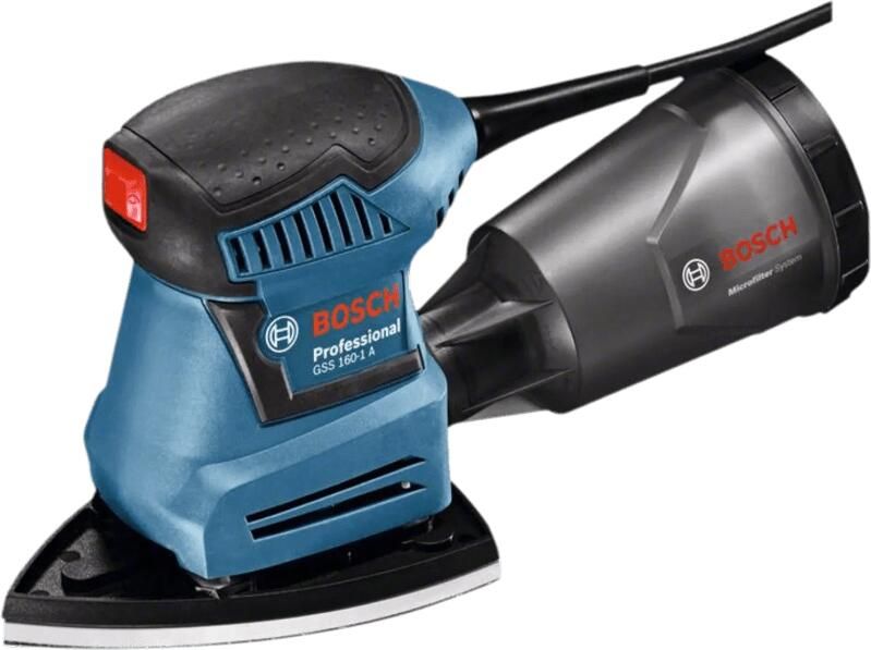 Bosch Professional GSS 160 Multi Multischuurmachine 180 W Inclusief Schuurpapier Micro Filterbox Perforatiegereedschap en schroevendraaier
