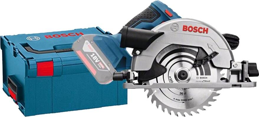 Bosch Professional 18 volt Bosch Professional GKS 18V-57 G Cirkelzaag Zonder 18 V accu en lader In L-Boxx
