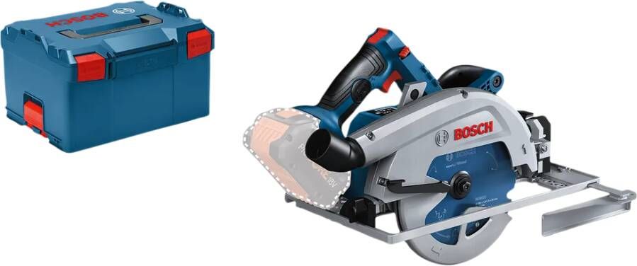 Bosch Professional GKS 18V-68 GC Cirkelzaag BITURBO Zonder 18 V accu en lader Incl. zaagblad en parallelgeleider in L-boxx