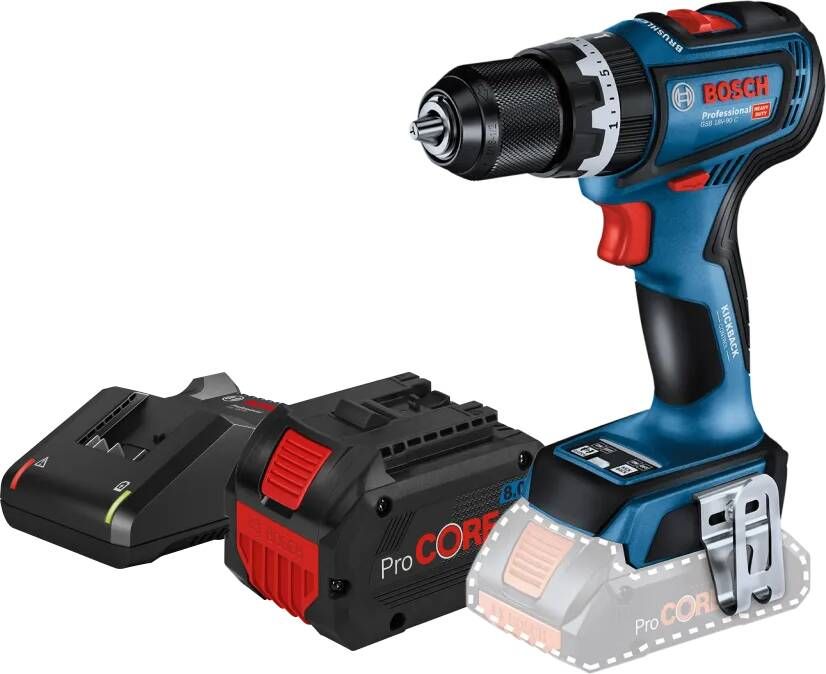 Bosch Professional GSB 18V-90 C 8 0 Ah ProCORE Accu Starterspakket