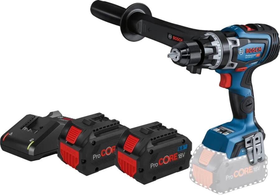Bosch Professional GSR 18V-150 C 8 0 Ah ProCORE Accu (2x) Starterspakket