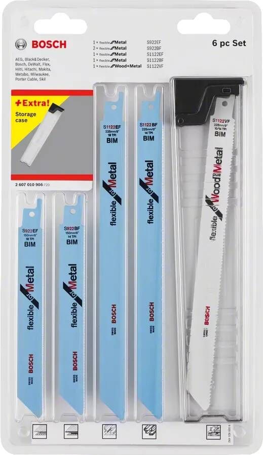 Bosch Professional Reciprozaagblad Hout en Metaal (6x)