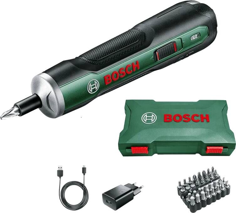Bosch PushDrive Schroefmachine Inclusief 32-delige Bit Set