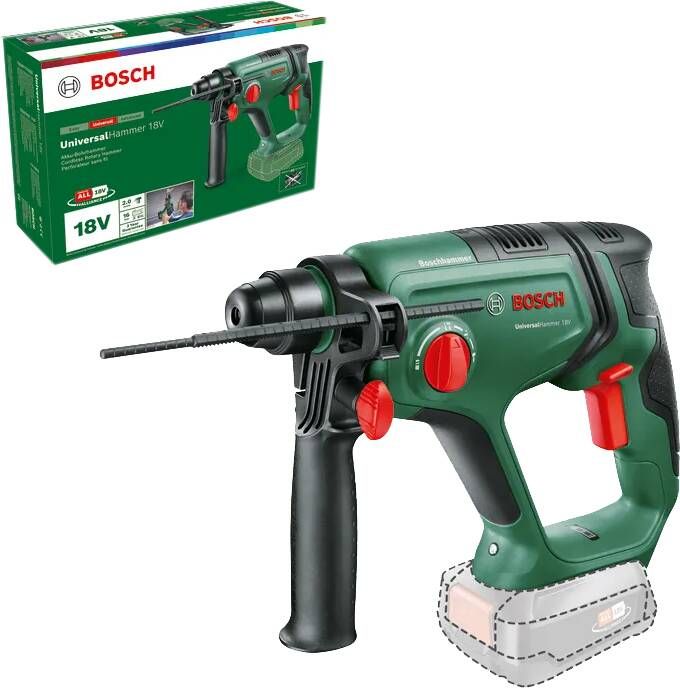 Bosch UniversalHammer Accu boorhamer Zonder 18V accu en lader