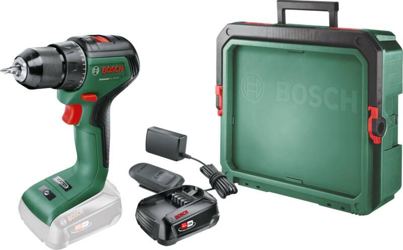 Bosch UniversalDrill 18V-60 + 2.5 Ah Accu (1x) + Systembox S