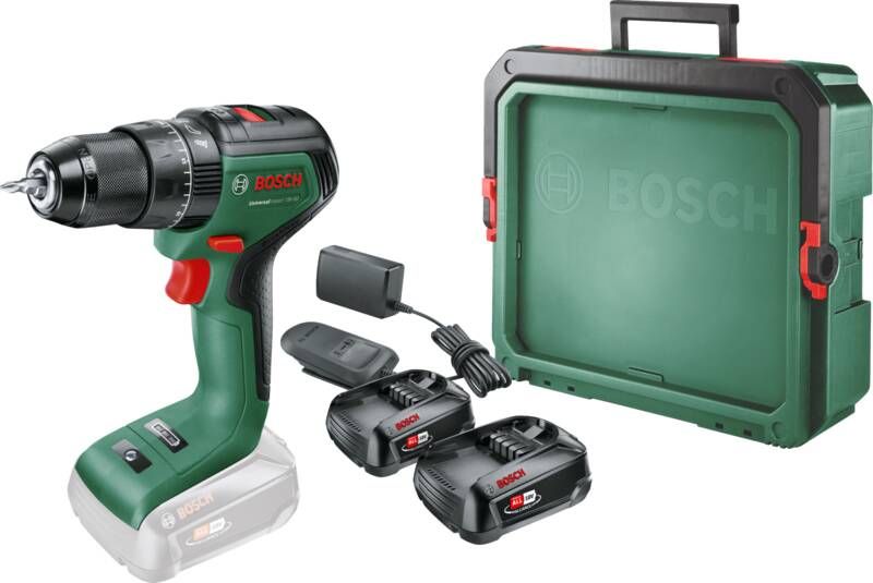 Bosch UniversalImpact 18V-60 + 2.5 Ah Accu (2x) + Systembox S