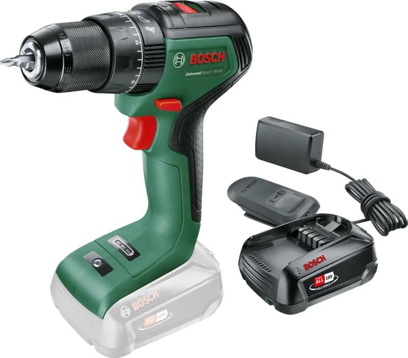 Bosch UniversalImpact 18V-60 + POWER FOR ALL 18V 2 5 Ah Accu Set