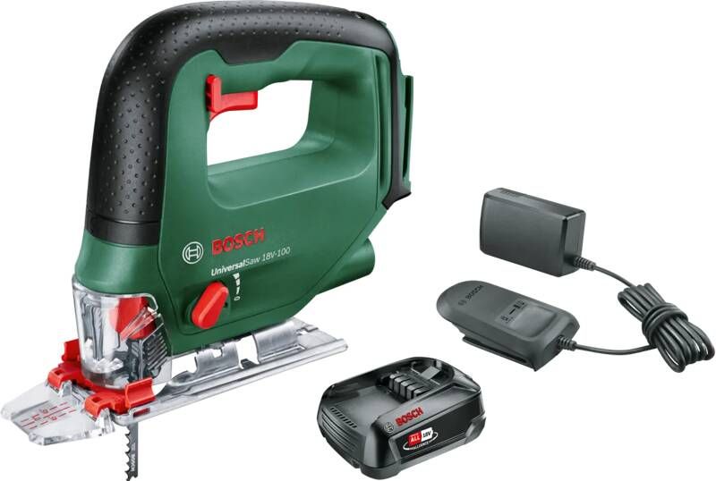 Bosch UniversalSaw 18V-100 + POWER FOR ALL 18V 2 5 Ah Accu Set