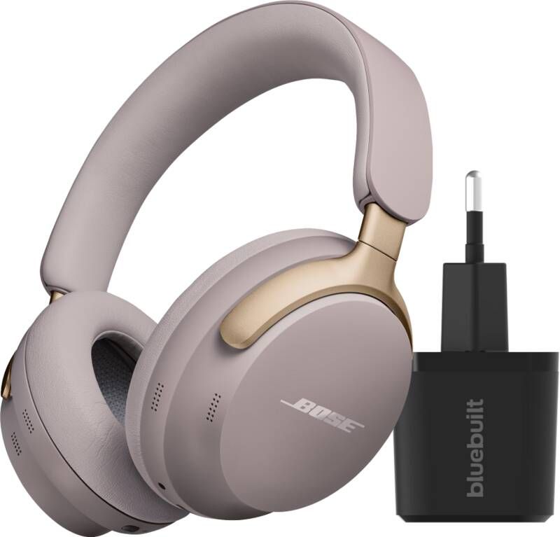 Bose QuietComfort Ultra Headphones Beige Limited Edition + Oplader