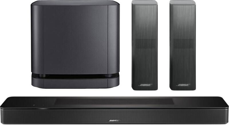 Bose Smart Soundbar 600 + Surround Speakers 700 + Bass Module 500 Zwart