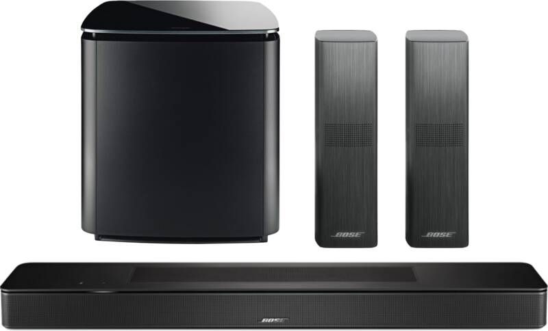 Bose Smart Soundbar 600 + Surround Speakers 700 + Bass Module 700 Zwart