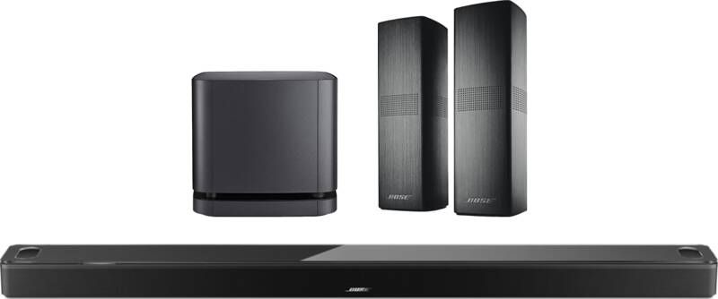 Bose Smart Ultra Soundbar + Bass Module 500 + Surround Speakers 700 Zwart