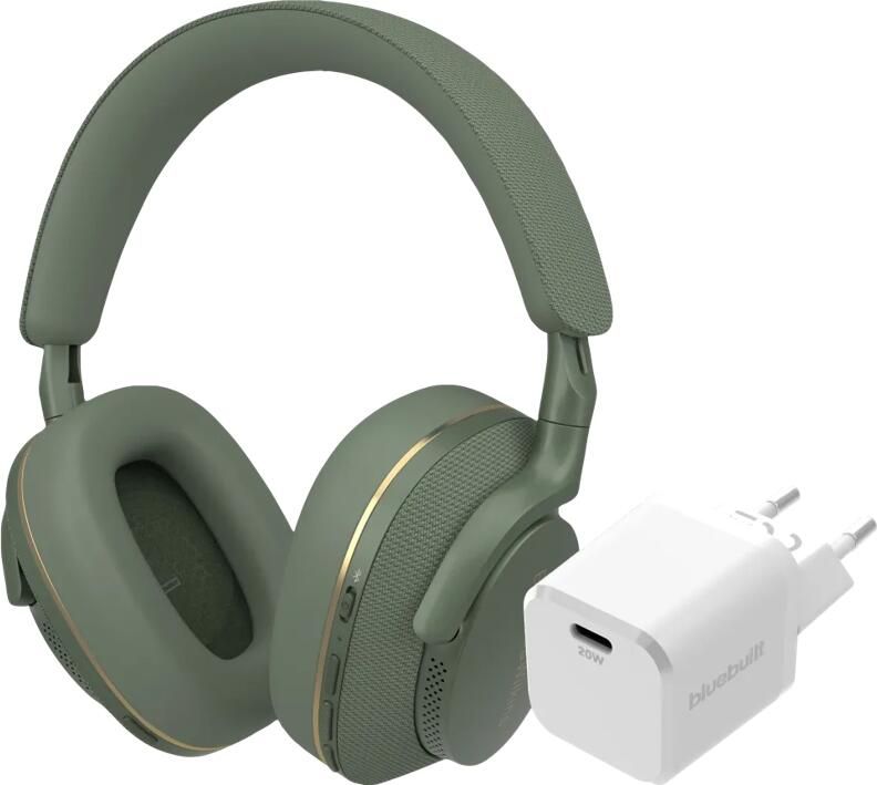 Bowers & Wilkins Px7 S2e Groen + BlueBuilt Power Delivery Oplader met Usb C Poort 20W Wit