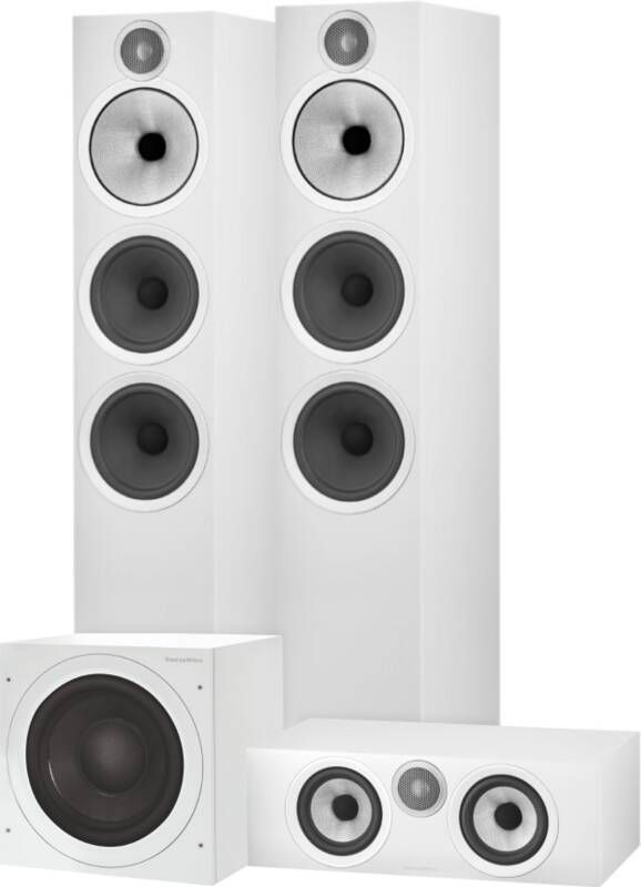 Bowers & Wilkins HTM6 S3 + 603 S3 (per paar) + ASW608 Wit