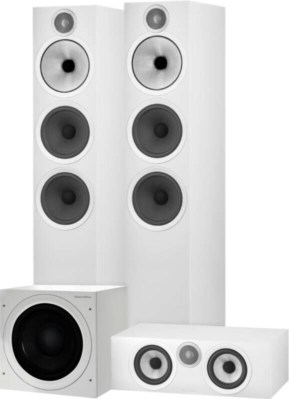 Bowers & Wilkins HTM6 S3 + 603 S3 (per paar) + ASW610 Wit