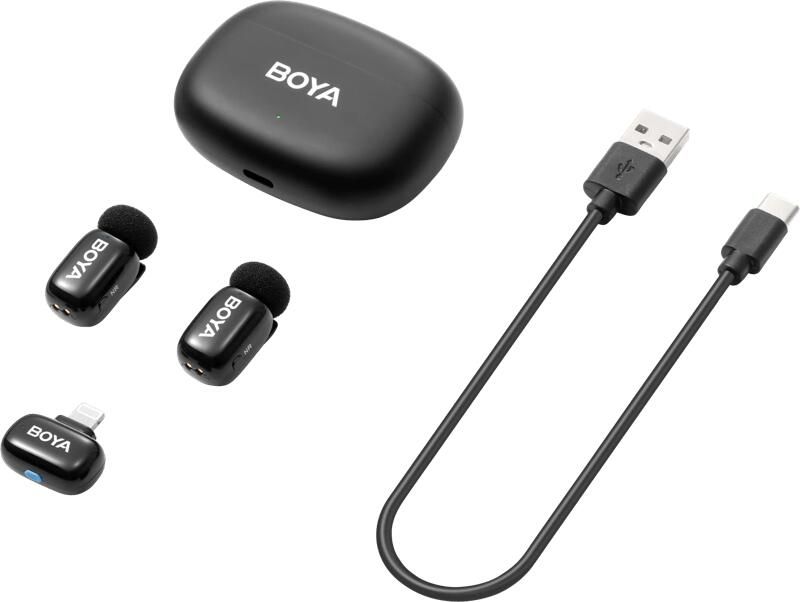 Boya Mini 2 Zwart voor Lightning