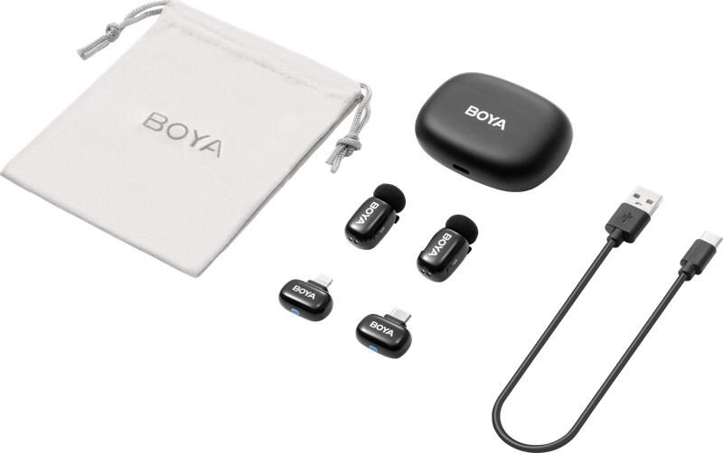 Boya Mini 2 Zwart voor Usb C en Lightning