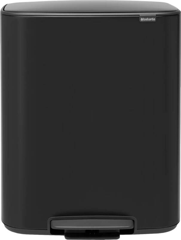 Brabantia Bo pedaalemmer 2 x 30 liter met 2 kunststof binnenemmer Matt Black