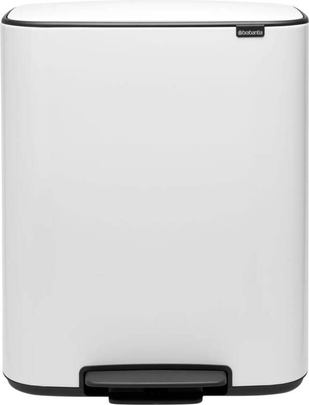 Brabantia Bo Pedal Bin 2 x 30 Liter White