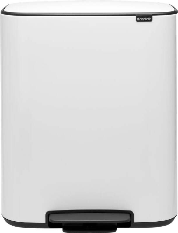 Brabantia Bo pedaalemmer 60 liter met kunststof binnenemmer White