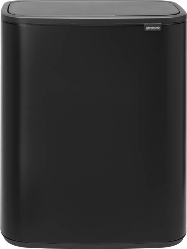 Brabantia Bo Touch Bin afvalemmer 2 x 30 liter met 2 kunststof binnenemmers Matt Black