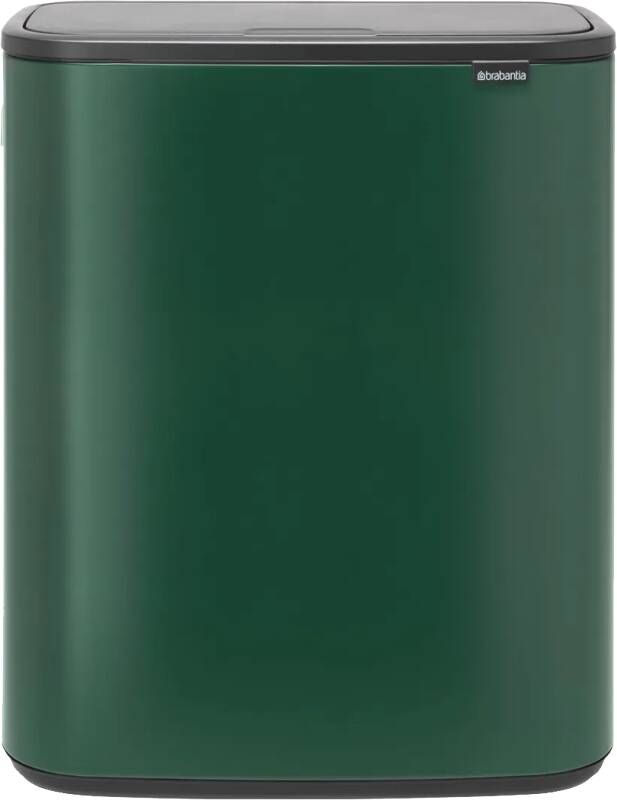Brabantia Bo Touch Bin afvalemmer 2 x 30 liter met 2 kunststof binnenemmers Pine Green