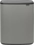 Brabantia Bo Touch Bin afvalemmer 60 liter met kunststof binnenemmer Mineral Concrete Grey - Thumbnail 1