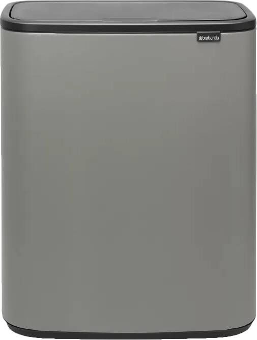 Brabantia Bo Touch Bin afvalemmer 60 liter met kunststof binnenemmer Mineral Concrete Grey