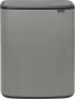 Brabantia Bo Touch Bin afvalemmer 60 liter met kunststof binnenemmer Mineral Concrete Grey - Thumbnail 1