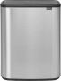 Brabantia Bo Touch Bin afvalemmer 60L met kunststof binnenemmer Matt Steel Fingerprint Proof - Thumbnail 1