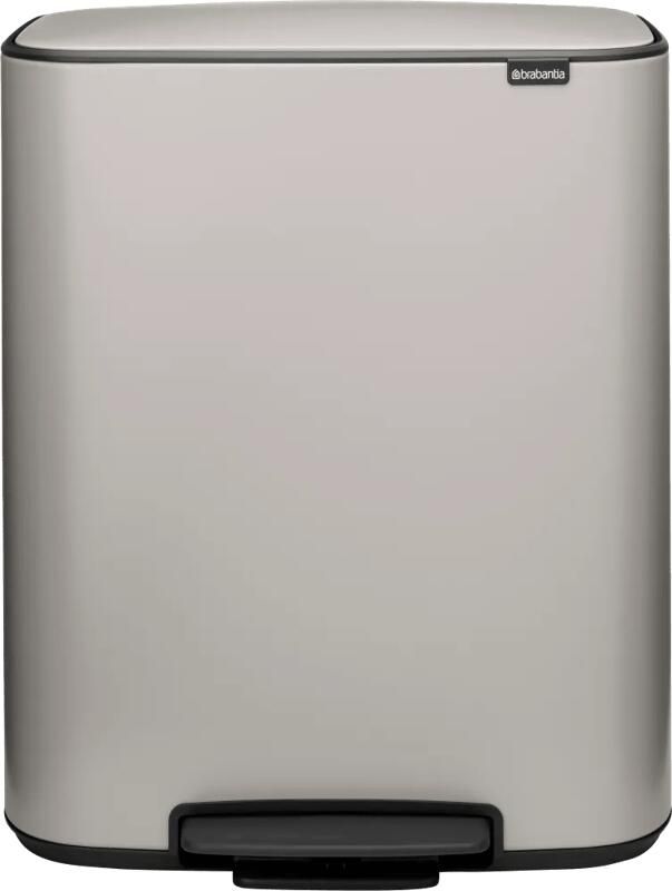 Brabantia Bo Prullenbak 60 Liter Soft Grey