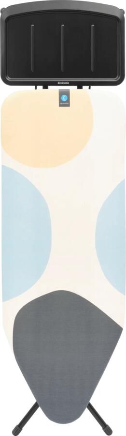 Brabantia Strijkplank C 124x45 cm Spring Bubbles met solide stoomunithouder Black