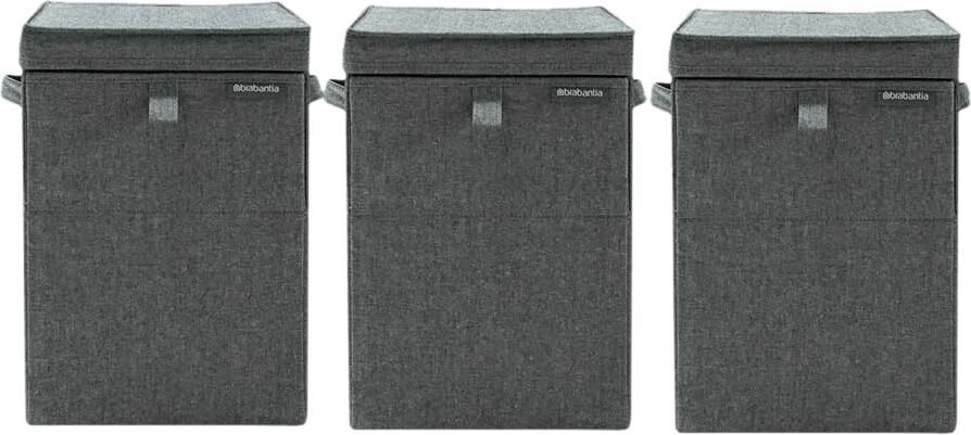 Brabantia Wasboxen Pepper Black Triple Pack