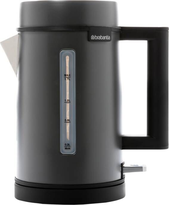 Brabantia D1S-6TGY Waterkoker 1 7 Liter LED-verlichting Grijs