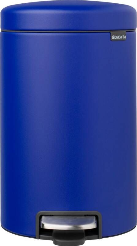 Brabantia NewIcon pedaalemmer 12 liter met kunststof binnenemmer Mineral Powerful Blue