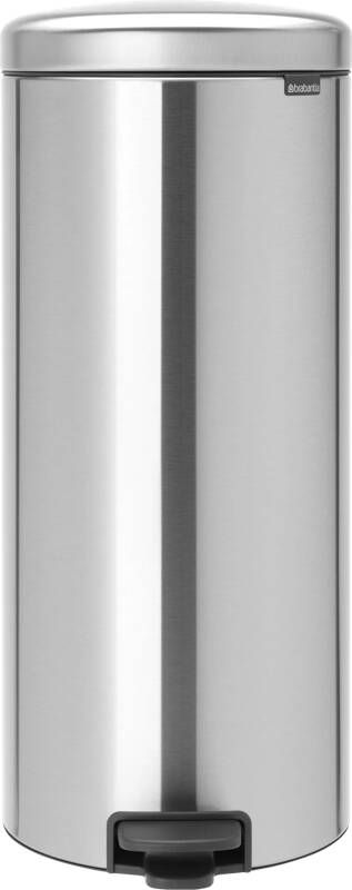 Brabantia Pedaalemmer 30 liter 'newIcon' met kunststof binnenemmer Matt Steel