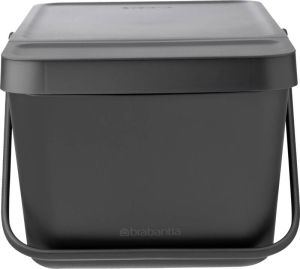 Brabantia Sort & Go Prullenbak Stapelbaar 20 l Dark Grey